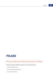 Renata and eugeniusz on video. Pdf Physical Education Teacher Education In Poland