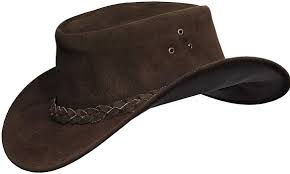 Australian Leather Hat With Braided Band Original Cowboy Aussie Bush Hat Xl Brown Cowboy Outback Hat Suede Leather