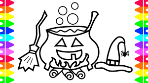 Check spelling or type a new query. Happy Halloween Coloring Learning How To Draw Witches Brew Coloring Book Pages For Kids Youtube