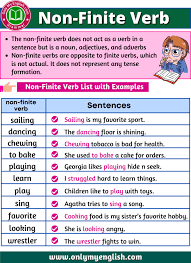 It functions as an adjective. Non Finite Verb Definition Examples And List Onlymyenglish