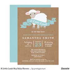 A Little Lamb Boy Baby Shower Invitation Zazzle Com Baby Shower Invitations Rustic Baby Shower Invitations Baby Shower Invites For Girl
