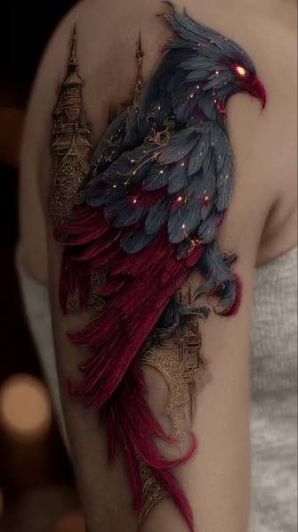 Shoulder Bird Tattoo