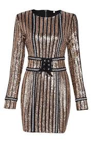 Black And Gold Long Sleeve Bodycon Dress Gold Sequin Short Bodycon Dress With Long Sleeves Gold Bodycon Dresses Gold Sequin Shorts Sequin Dress