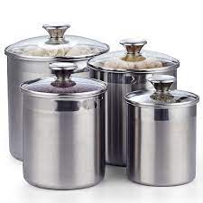 Pieces may vary due to the handmade nature of each product. Cooks Standard 4 Piece Stainless Steel Canister Set Walmart Com Walmart Com
