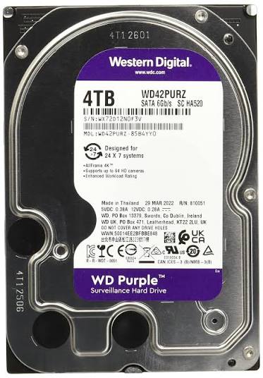 Western Digital WD Purple 4TB Surveillance HDD