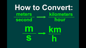 Converting M S To Km H Easy