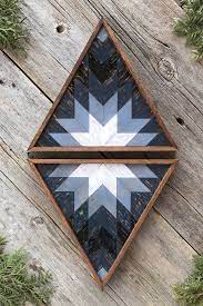 Geometric Wood Wall Art With Star Design Triangle Wall Hanging Rustic Minimalist Wall Decor Wood Wall Art Diy Wooden Wall Art Rustic Wood Wall Art