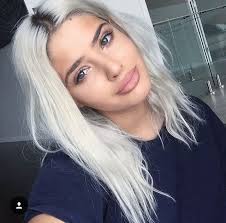Dark Roots Light Ends White Hair Color Bleach Blonde Hair Platinum Blonde Hair