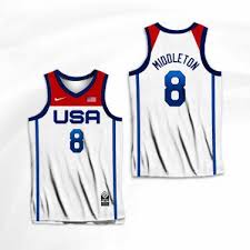 These jerseys are produced and designed according to usa standard size. Men S 8 Khris Middleton Usa Basketball Jersey Tokyo Olympic 2021 White Home Stitched