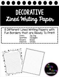 Get free lined paper printable, lined writing paper to print, lined paper for kids/ kindergarten a lined paper which is also known as the ruled paper in a formal manner is a basic writing paper, which is used in the primary and the higher education across the world for the handwriting purposes. Lined Paper With Borders Worksheets Teaching Resources Tpt