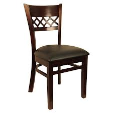 Our gladiator collection wooden restaurant chairs are built with mortise and tenon construction that include added metal supports for increased stability. H D Restaurant Supply Inc Lattice Back Solid Wood Dining Chair Wayfair