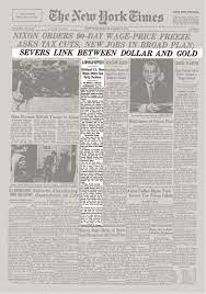 The removal of the restraint of gold redemption freed the federal reserve to engage in more inflationary monetary policy than ever. Severs Link Between Dollar And Gold The New York Times