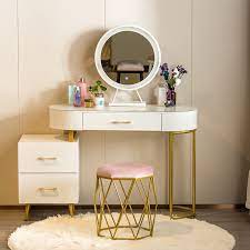I don't restore furniture to it's original finish because it's a lot of work. Modern Furniture Bedroom White Gold Led Vanity Set Tabl Drawer Make Up Makeup Dresser Table Dressing Table With Mirror And Stool Buy Minimalist Make Up Table Small Modern European Style Bedroom