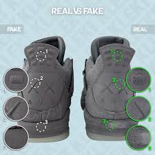 Real vs fake jordan 6 travis scott cactus jack comparison. How To Spot A Fake Air Jordan 4 X Kaws Cool Grey Klekt Blog