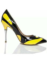 Black And Yellow High Heels Black Yellow High Heel Patent Leather Shoes Shein Sheinside Patent Leather Shoes Yellow High Heels Heels