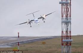 terrifying video shows planes landing at 45 degree angle leeds bradford airport world weather brighton