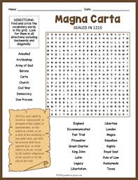 No Prep Middle Ages Activity Magna Carta Word Search Puzzle Tpt In 2020 Middle Ages Activities Magna Carta For Kids Word Search Puzzle