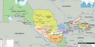 Central asia map kazakhstan map. Uzbekistan Mapa Mapas De Uzbekistan Asia Central Asia