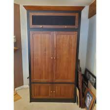 21 1/4 x 44 x 79. Ethan Allen American Impressions Mission Style Entertainment Center Chairish