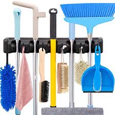 Maybe you would like to learn more about one of these? Mop And Broom Holder Wall Mount Heavy Duty Broom Holder Wall Mounted Broom Organizer Home Garden Garage Storage Rack 5 Position With 6 Hooks Black Buy Online In Bahamas At Bahamas Desertcart Com Productid
