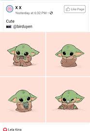 The Mandalorian The Child Aka Baby Yoda Star Wars By Birduyen Yoda Drawing Yoda Poster Cute Doodles