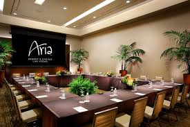 Vegas Strip Inspired Meeting Room Setup In The Aria Hotel Using A Hollow Square Meeting Room Design Meeting Room Conference Room Decor