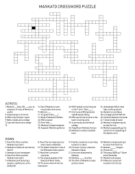 A fun crossword game with each day connected to a different theme. I Created A Mankato Themed Crossword Puzzle While Bored At Work I Can Add The Answer Key In The Comments If Anyone Wants It Mankato