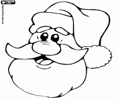 Papa Noel Para Colorear Cara