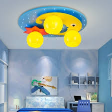 From flush to pendant, next has the bedroom ceiling light for you. 3 Lights Moon And Star Flushmount Children Bedroom Ceiling Lamp With Yellow Glass Shade Beautifulhalo Com
