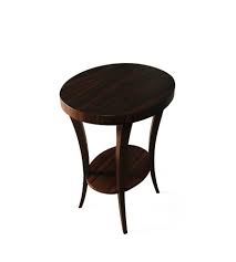 Dark wood end tables should always look refreshing, unique and elegant, as that is where you would sit for a fresh cup of coffee and feel rejuvenated. Dark Wood Side Table Shelf Side Tables Oval Side Tables