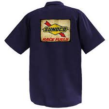 Sunoco Race Fuels Short Sleeve Graphic Shop Work Shirt