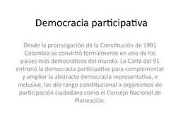 La democracia es un sistema de gobierno, que permite que la ciudadanía exprese su opinión y sea escuchada. Calameo Democracia Participativa