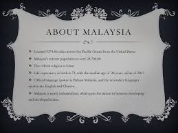 Duration of stay in malaysia 4. Malay Jeaninc 1