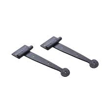 Put the strap hinges against the marked areas then position the lag screws on the holes on the hinges. Hf 9 6 Inch Bean Cupboard Strap Hinge Wrought Iron Hardware Horton Brasses Inc