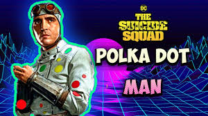 He is usually seen in his supersuit, a white leather suit covered in polka dots with a matching mask and brown goggles, he also wore brown boots and gauntlets which acted as a trigger for allowing his polka dots to shoot. Who S The Polka Dot Dude In Suicide Squad The Suicide Squad Characters Explained Polka Dot Man Youtube