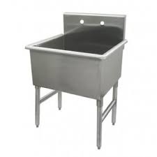 stainless steel utility sink with legs