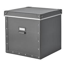 Fjalla Pojemnik Z Pokrywa Ciemnoszary 30x31x30 Cm Zamow Tutaj Ikea Ikea Storage Boxes Storage Boxes With Lids Storage Boxes