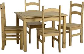 Pine table and 4 chairs. Table Chair Sets Corona Pine Budget Dining Set Table 4 Chairs New Free Next Day Delivery Home Furniture Diy