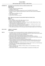 College Instructor Resume Samples Velvet Jobs