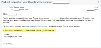 If you did not request to port your number, please … Porting Out Request On Google Voice What Should I Do