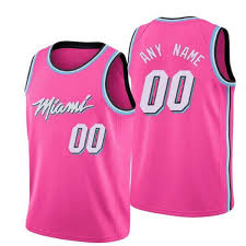 Heat 2018 city edition is at fansedge. Custom Miami Heat Men S Jersey City Edition 2018 19 Pink
