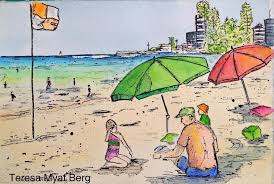 Picnic At The Beach Project On Craftsy Com Watercolor Paintings Tutorials Watercolor Paintings Easy Art