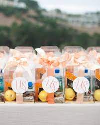 A Crafty Vineyard Wedding In Tiburon California Wedding Snacks Wedding Welcome Bags Bridesmaid Groomsmen Gifts