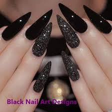 Best Black Stiletto Nails Designs For Your Black Nail Design Nails Nagel Nailart Nagelkunst Black Stiletto Nails Solid Color Nails Stiletto Nails Designs