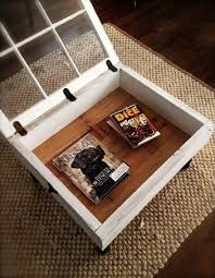 First upcycled coffee table idea is an old crate repurposed.too cool. Window Coffee Table Upcycle That