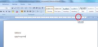 Widia Permatasari Cara Membuat Tabulasi Ms Word