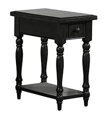 Quails Run Chairside Table In Ebony Finish Chair Side Table Small House Table