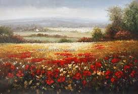 Watercolor flower painting nature bouquet spring art floral design flowers. Flower Field Paintings