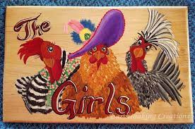 the girls chicken sign wood barn sign funny chicken sign etsy chicken coop signs chicken humor chicken signs