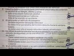 Examenes De Manejo Dmv California Bing Examen California Preguntas